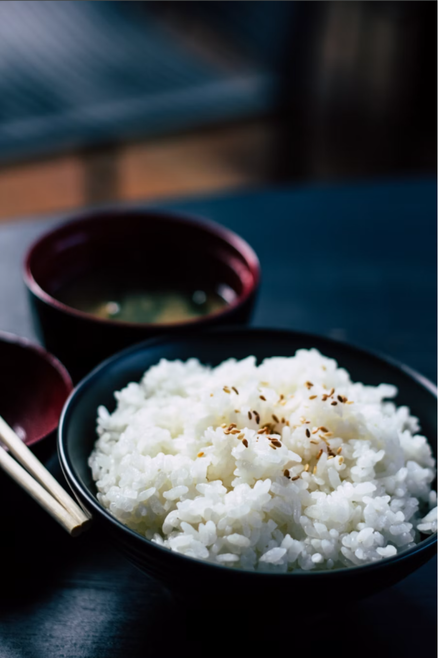 A bowl of rice grains